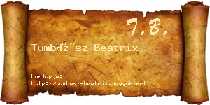 Tumbász Beatrix névjegykártya