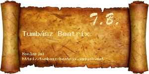 Tumbász Beatrix névjegykártya