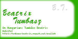 beatrix tumbasz business card